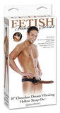 10 InchChocolate Dream Vibrating Hollow Strap-On