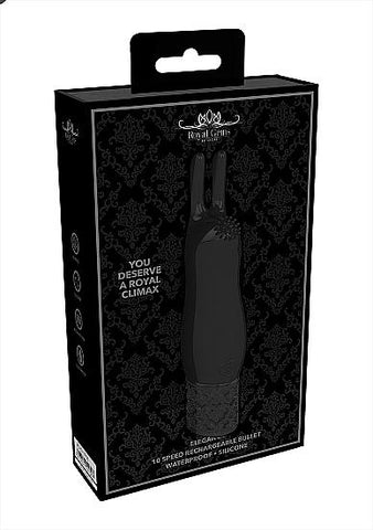 Royal Gems Elegance Black Rechargeable Silicone Bullet