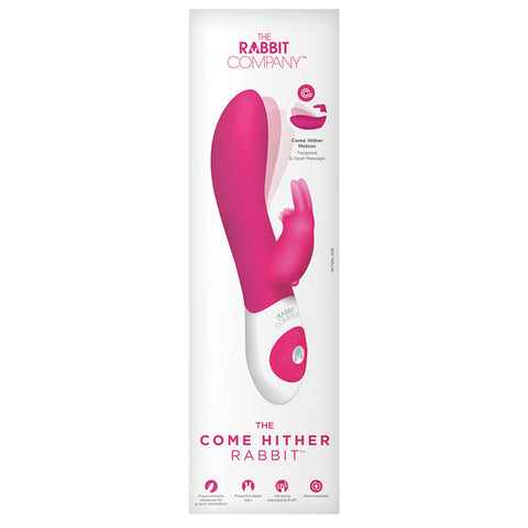 The Come Hither Rabbit Rechargeable-Hot Pink 7.75 Inch