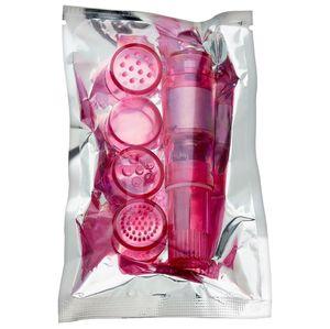 Cloud 9 Novelties Mini Massager Pocket Rocket Pink & 4 Attachments