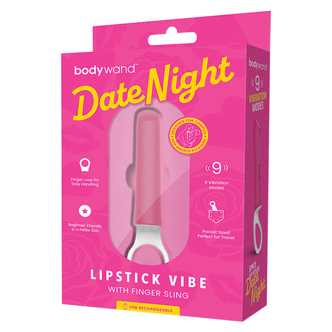 Bodywand Date Night Lipstick Vibe Finger Sling-Pink