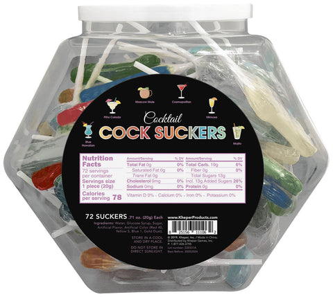 Cocktail Cock Suckers Fish Bowl - 72 Suckers