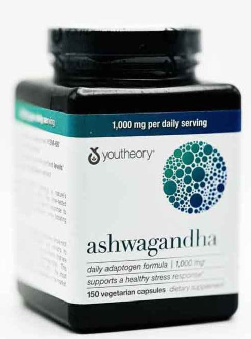 Youtheory Ashwagandha 1000mg Dietary Supplement 150 Pills