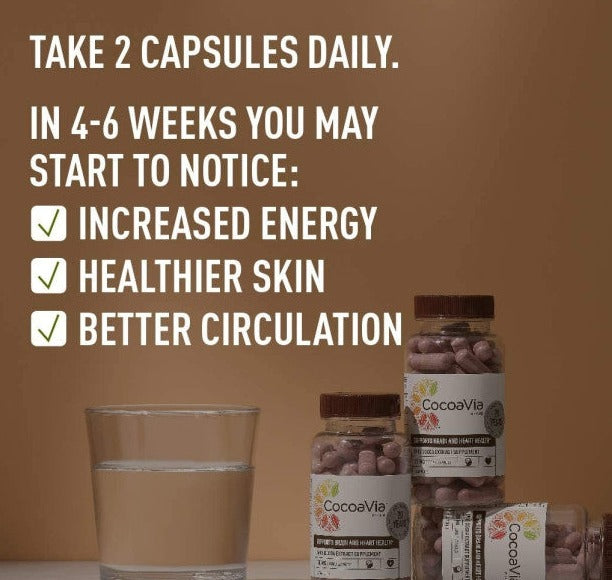 CocoaVia Heart and Brain Supplement 60 Capsules