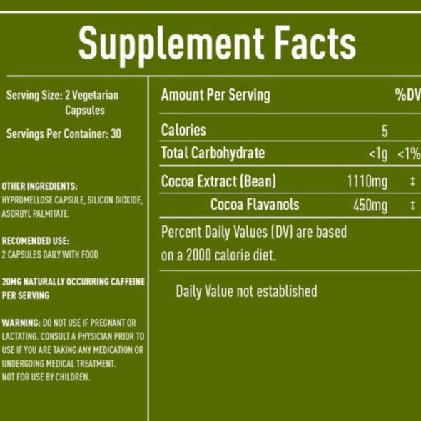 CocoaVia Heart and Brain Supplement 60 Capsules