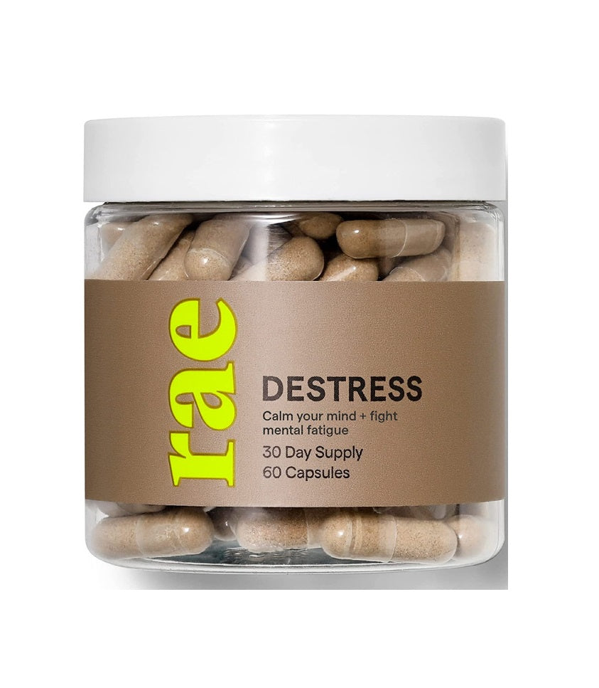 Rae Destress Vegan Women Support Supplements 60 Capsules