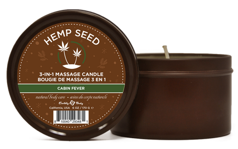 Hemp Seed 3-in-1 Massage Candle Cabin Fever 6oz/ 170 G