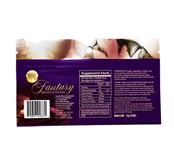 Fantasy Aphrodisiac Female Enhancement Chocolate Sachet 15g