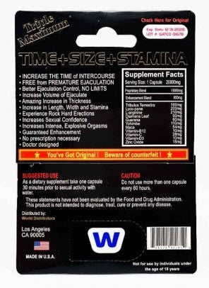 Hard 20000mg Triple Maximum Male Sexual Enhancement Black Pill