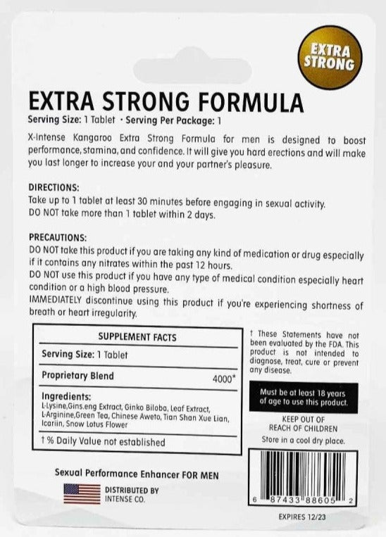 Kangaroo White Extra Strong Male Enhancement Pill