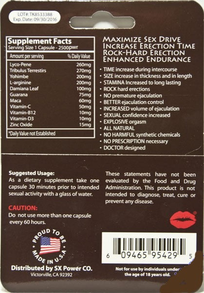 Libi Prince 2500pwr 7 Days Sexual Enhancer for Men Improved Formula