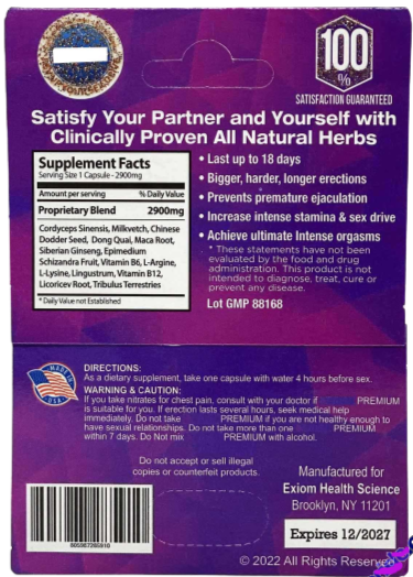 Premium 2900mg Male Sexual Enhancement White Pill