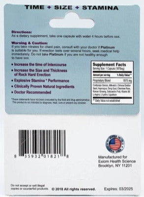 New Platinum 1875mg 13 Days Sexual Performance Enhancement pill