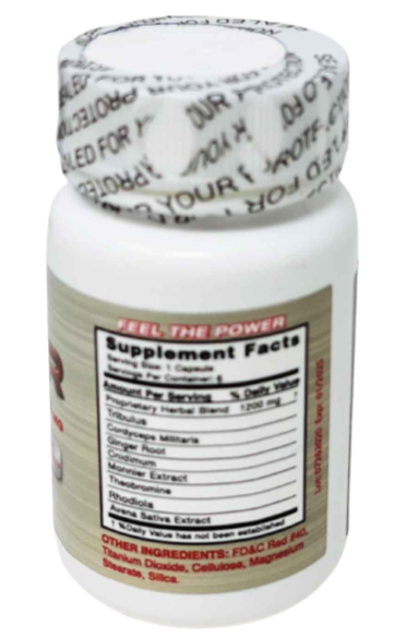 Power 4000 Dietary Male Sexual Supplement 6 Pills Bottle
