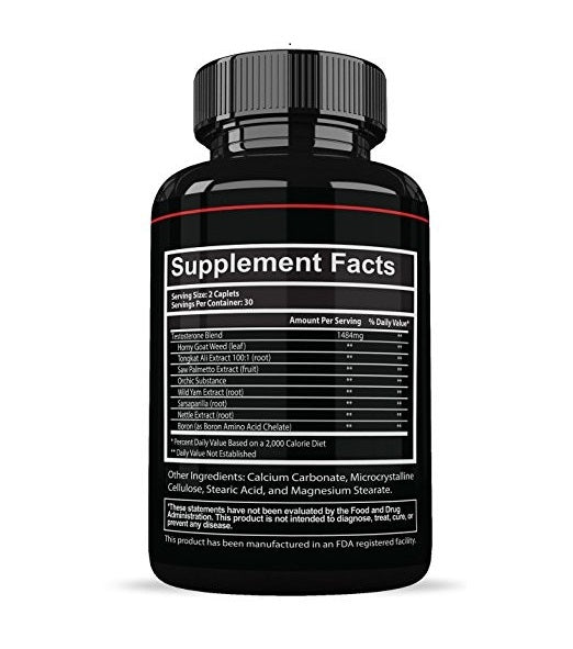 Prime Labs Men's Testosterone Booster 60 Caplets Natural Stamina