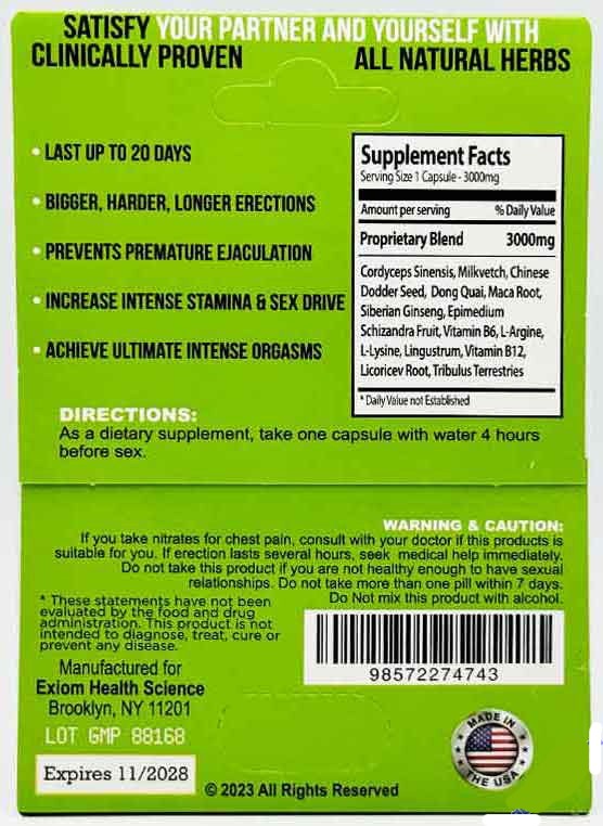 Rush Super Max 3000mg Male Sexual Enhancement Pill