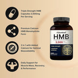 NatureBell HMB 3000mg Triple Strength Supplement 240 Capsules