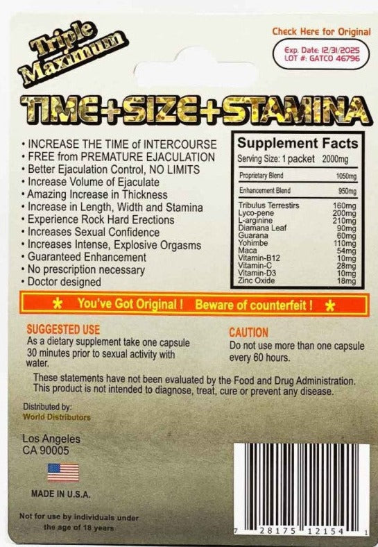 Wild Honey 2000mg Triple Maximum Sexual Enhancement Sachet