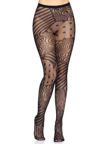 Doll Net Tights - One Size - Black