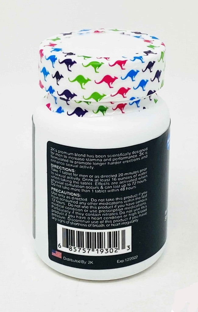 Kangaroo 2K Blue Mega 3000 Male Enhancements 12 Pills Bottle
