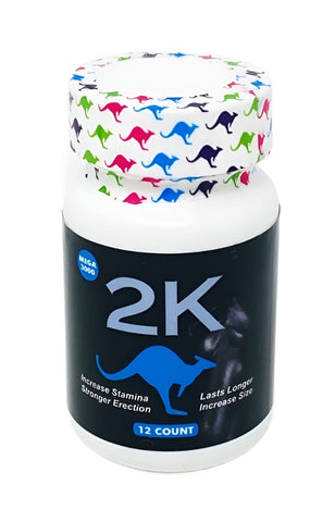 Kangaroo 2K Blue Mega 3000 Male Enhancements 12 Pills Bottle