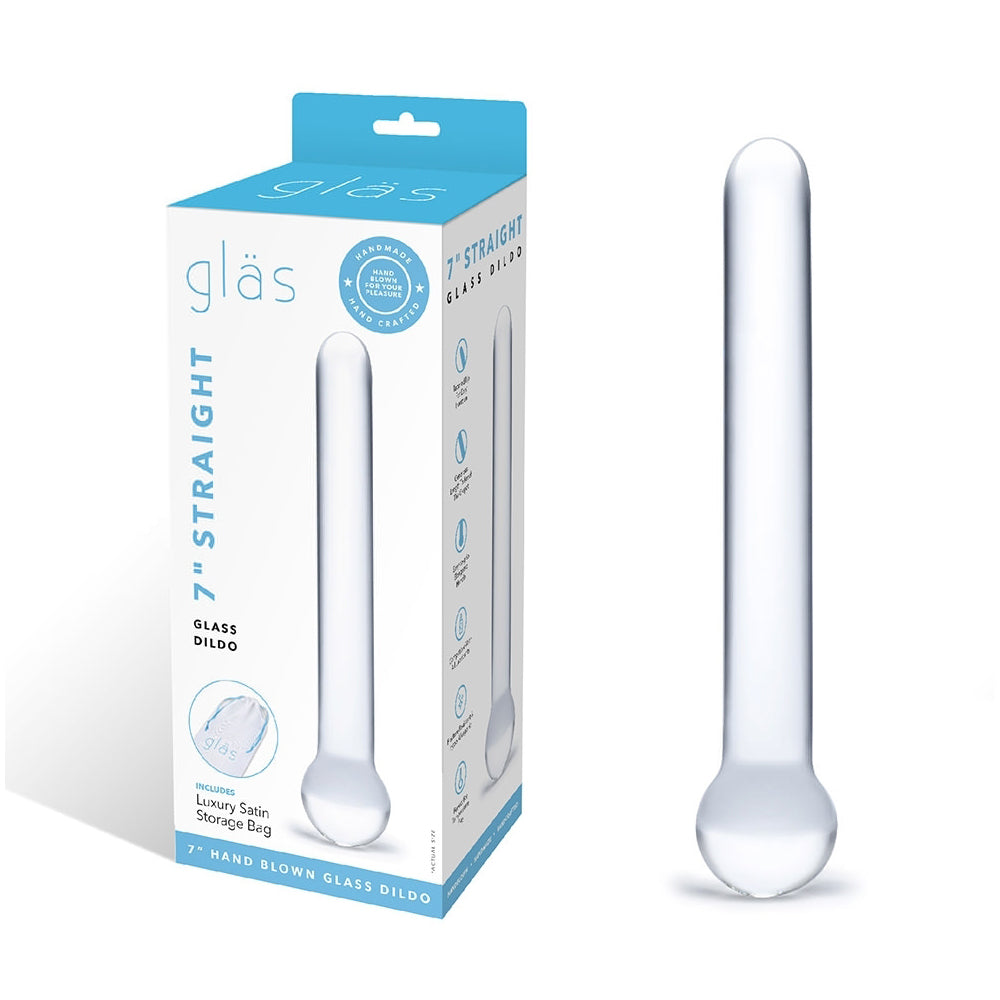 7 Inch Straight Glass Dildo