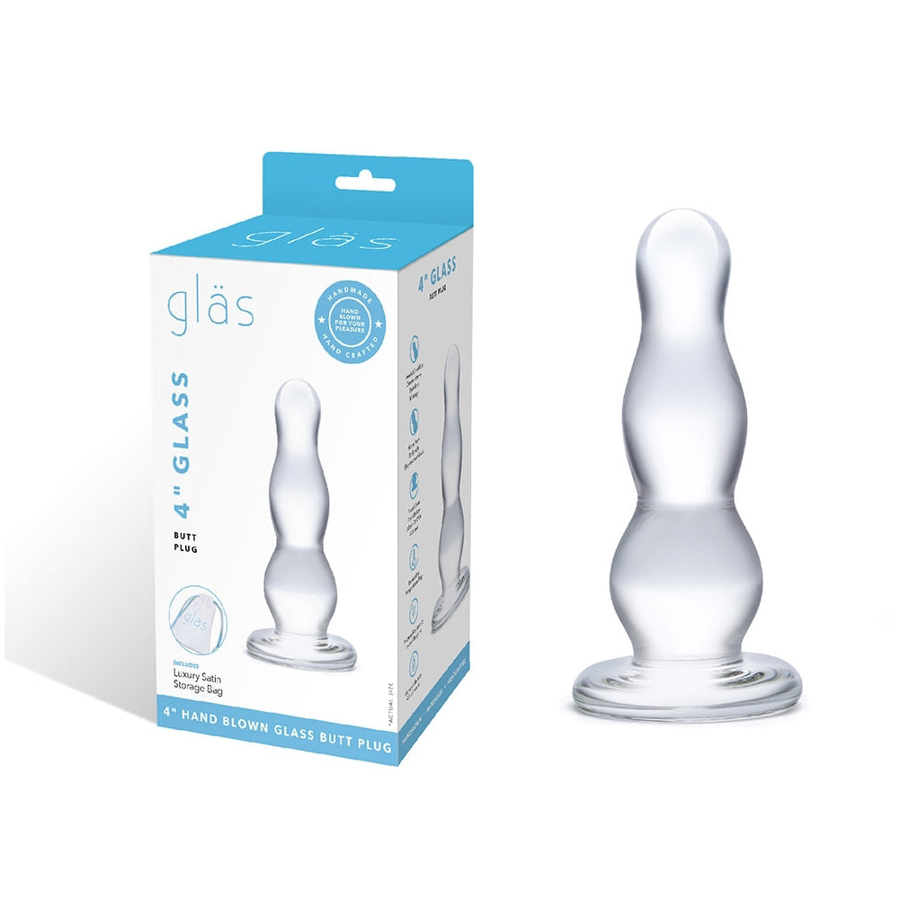 4 Inch Glass Butt Plug