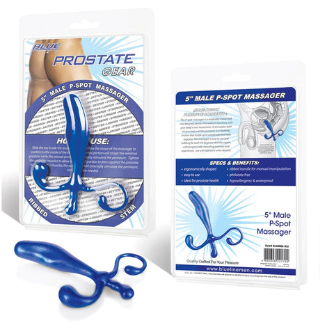 5" Male P-Spot Massager Blue