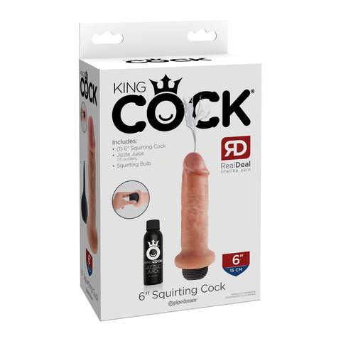 King Cock 6 Inch Squirting Cock Flesh