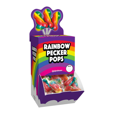 Rainbow Pecker Pops 72Ct Bowl