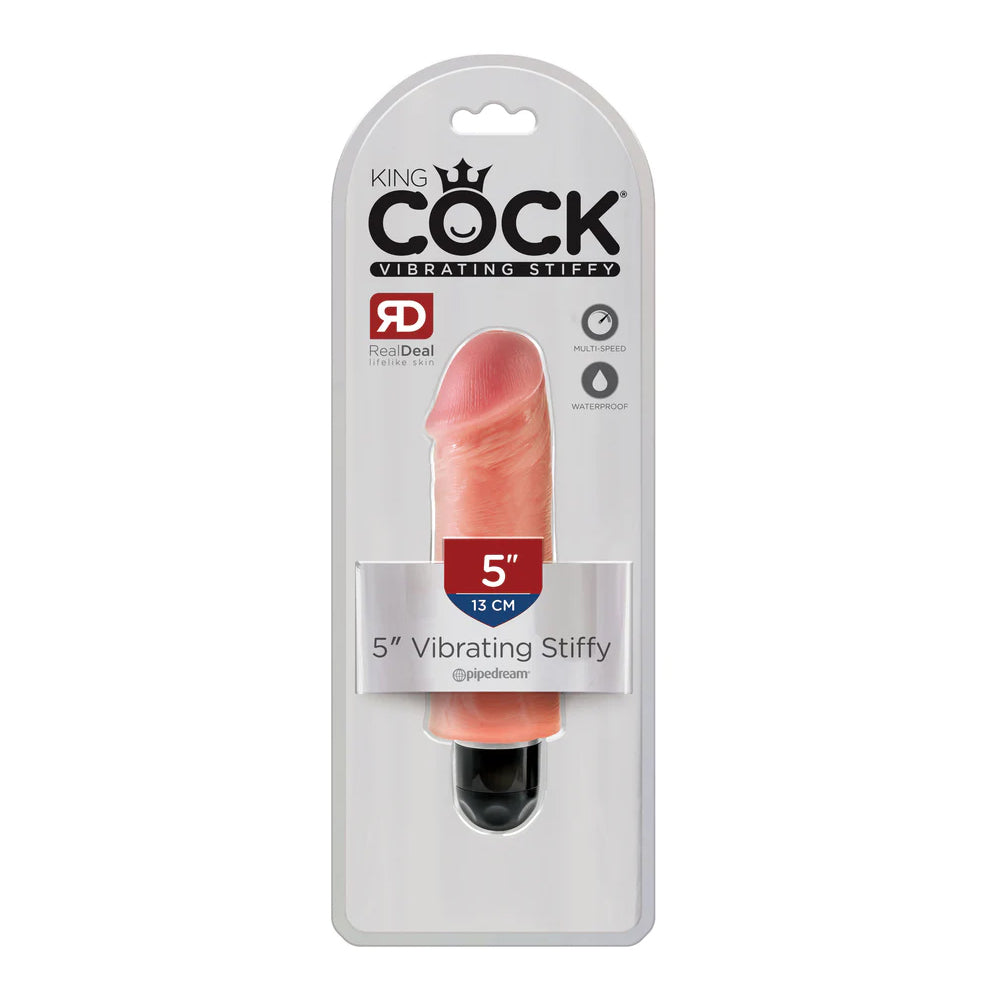 King Cock 5 Inch Vibrating Stiffy Flesh