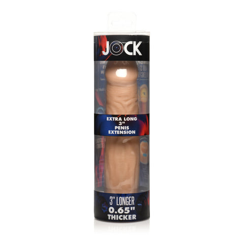 Jock Extra Long 3 Inch Penis Extension Sleeve Light