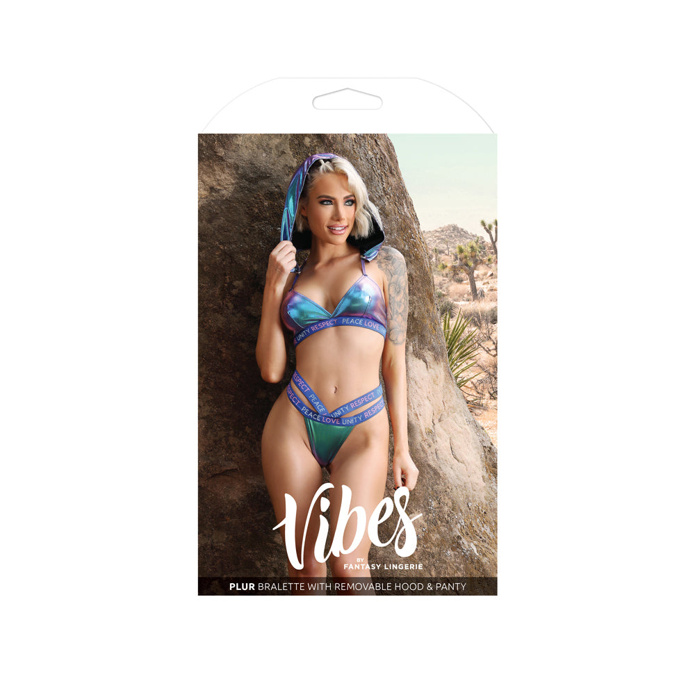 Plur Bralette With Removable Hood & Panty S/M