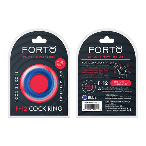 F-12: 35Mm 100% Liquid Silicone C-Ring O/S Blue