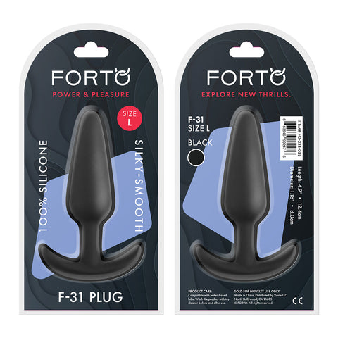 F-31: 100% Silicone Plug Large Black