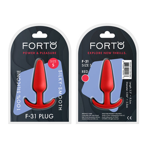 F-31: 100% Silicone Plug Small Red