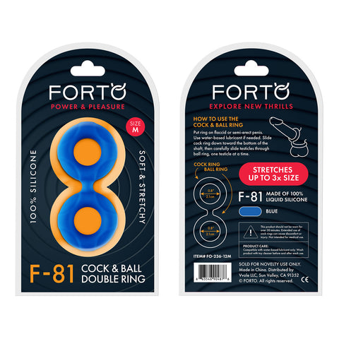 F-81: Double Ring Liquid Silicone 47Mm Blue