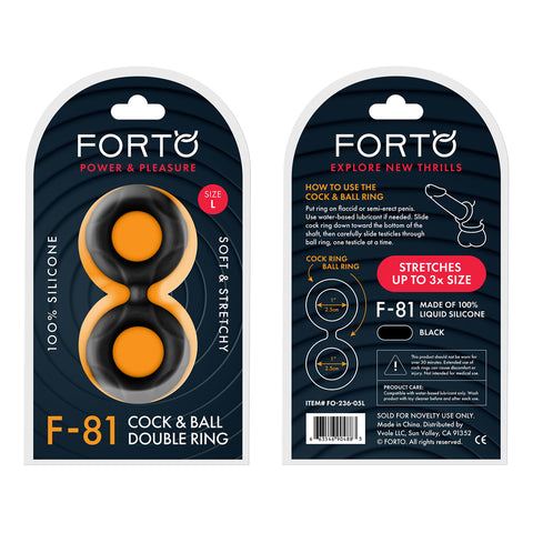 F-81: Double Ring Liquid Silicone 51Mm Black