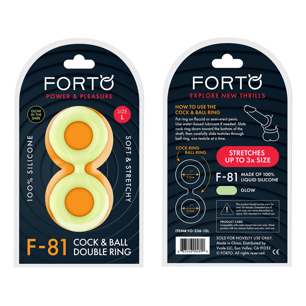 F-81: Double Ring Liquid Silicone 51Mm Glow