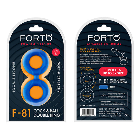 F-81: Double Ring Liquid Silicone 51Mm Blue