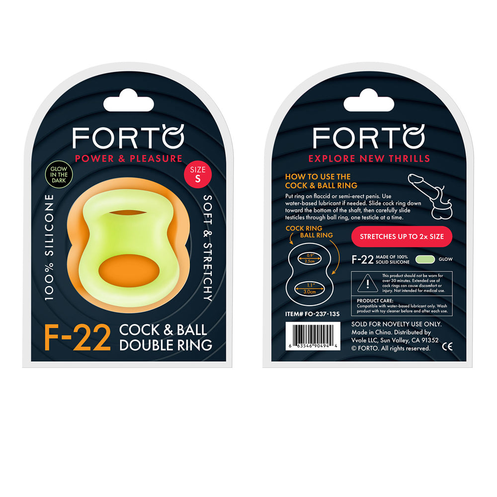 F-22: D Ring Liquid Silicone 49/50Mm Glow