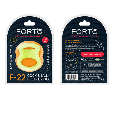 F-22: D Ring Liquid Silicone 53/55Mm Glow