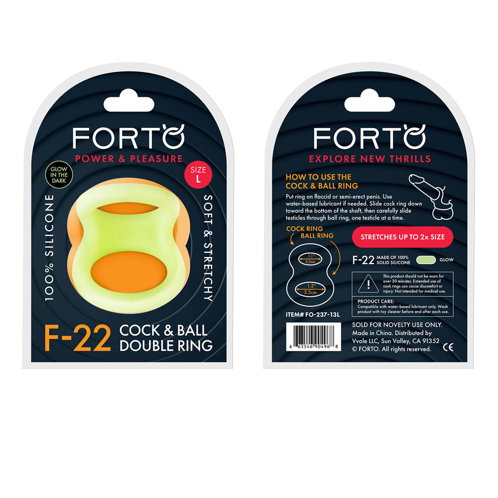 F-22: D Ring Liquid Silicone 57.5/60Mm Glow