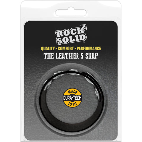 Rock Solid Leather 5 Snap Black