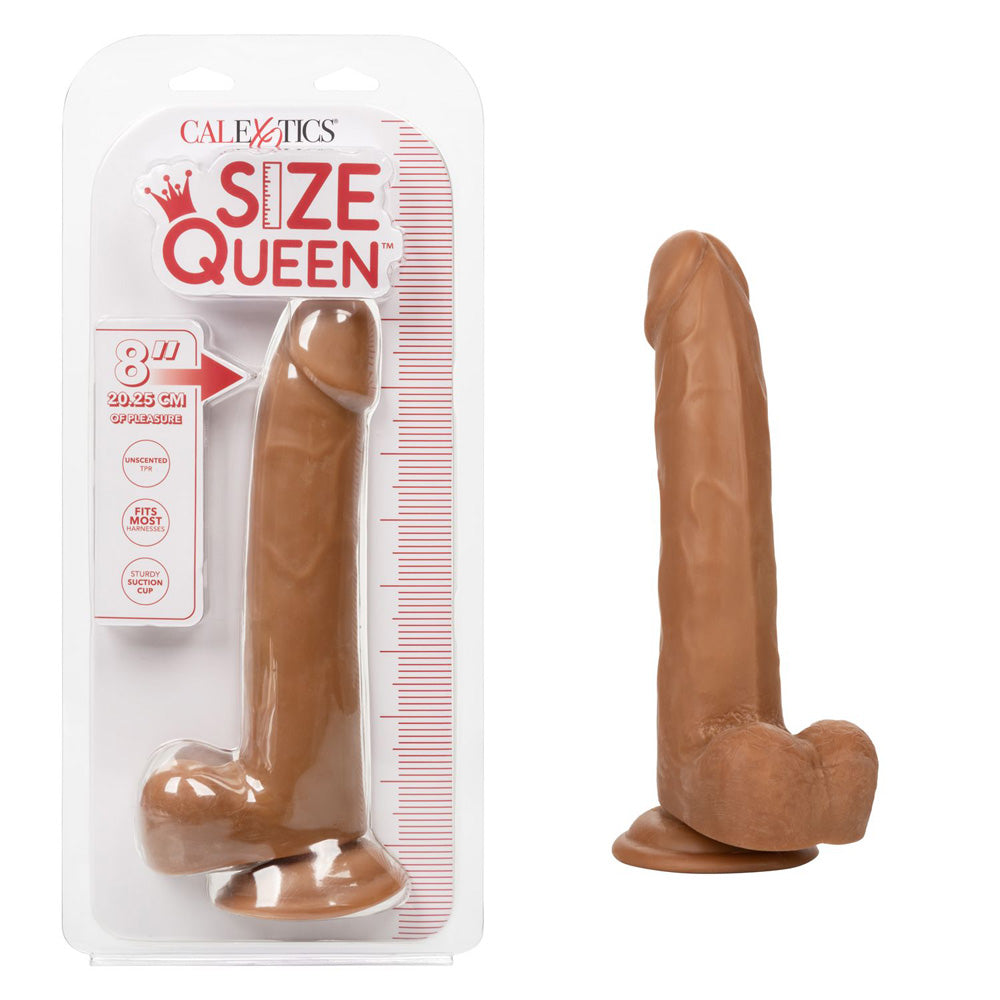 Size Queen 8 Inch Brown