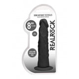Realrock Dong Without Testicles 8 Inch Black