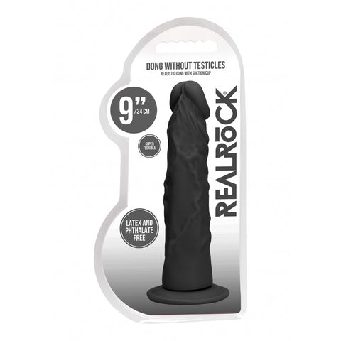 Realrock Dong Without Testicles 9 Inch Black