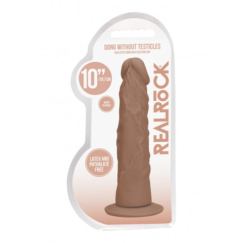 Realrock Dong Without Testicles 10 Inch Tan