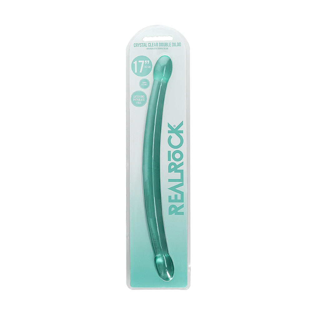 Non Realistic Double Dong 17 Inch Turquoise