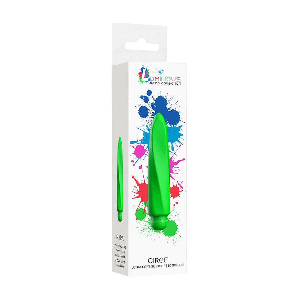 Luminous Myra Abs Bullet With Silicone Sleeve 10-Speeds Green